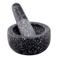 MORTAR  PESTLE AVANTI MINI 95CM SOLID GRANITE BLACK SPECKLED