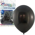 BALLOON ALPEN 30CM METALLIC BLACK 100PK
