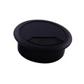 CABLE ENTRY HOLE COVER DESK PLASTIC 80MM BLACK