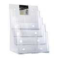 BROCHURE HOLDER DEFLECTO 77441 A4 FOUR 4 TIER CLEAR