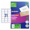 LABEL AVERY 959001 L7160 LASER LABELS ADDRESS 21UP 21 PER SHEET WHITE 100PK