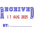 STAMP DESKMATE SELFINKING DATE STAMP RECEIVED BLUERED