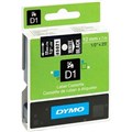 LABELLING TAPE DYMO 45021 D1 LABEL TAPE 12MM X 7M WHITE ON BLACK