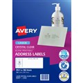 LABEL AVERY 959051 L7563 LASER LABELS ADDRESS 14UP 14 PER SHEET CRYSTAL CLEAR 25PK