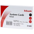 CARD SYSTEM  PALM CARDS RULED 6 X 4 152MM X 102MM WHITE 100PK