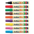 PERMANENT MARKER ARTLINE 70 15MM BULLET NIB ASSORTED COLOURS BOX 12