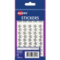 STICKERS AVERY 932351 MERIT STAR STICKERS SMALL SILVER 90PK