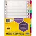 DIVIDERS MARBIG INDEX REINFORCED MANILLA JANDEC TAB A4 FLUORO ASSORTED