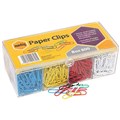 PAPER CLIP MARBIG COLOURED 33MM ASSORTED BOX 800 