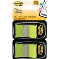POST IT 3M 680BG2 FLAGS BRIGHT GREEN TWIN 100PK