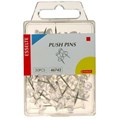 PINS PUSH CLEAR 50PK