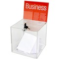 BALLOT BOX SMALL LOCKABLE CLEAR