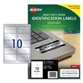 LABEL INDUSTRIAL GRADE AVERY LASER HEAVY DUTY IDENTIFICATION PERMANENT 959203 96MM X 508MM 10UP SILVER 20PK