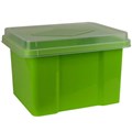 STORAGE BOX ITALPLAST FILE STORAGE BOX 32 LITRE LIMECLEAR LID
