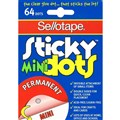 STICKY DOTS SELLOTAPE PERMANENT MEDIUM 990006 64PK