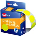 LABEL AVERY 937295 DISPENSER LABELS ROUND 24MM FLUORO YELLOW 350PK