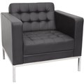 LOUNGE CHAIR RAPIDLINE VENUS1 SOFA SINGLE SEATER BLACK PU