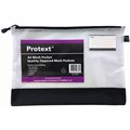 PENCIL CASE MESH PROTEXT POUCH WITH NAME CARD HOLDER 380MM X 270MM A4 ASSORTED COLOURS