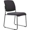 CHAIR BURO MARIO VISITOR BLACK FRAME STACKABLE LINKABLE JETT FABRIC BLACK