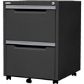 PEDESTAL DRAWER MOBILE STEELCO 2 FILE DRAWERS 630 X 470 X 515MM GRAPHITE RIPPLE
