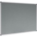 PINBOARD VISIONCHART CORPORATE FELT PINBOARD ALUMINIUM FRAME 2400 X 1200MM GREY