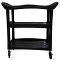 TROLLEY CLEANLINK 3 TIER WITH WIDE SHELVING 1120MM X 530MM X 940MM BLACK