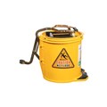 MOP BUCKET HEAVY DUTY MOBILE PLASTIC WITH WRINGER 16L YELLOW