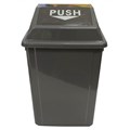 RUBBISH BIN WASTE PAPER GARBAGE CLEANLINK WITH SWING LID 60 LITRE 60L GREY