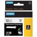 LABELLING TAPE DYMO SD18482 RHINO INDUSTRIAL TAPE PERMANENT POLYESTER 9MM BLACK ON WHITE