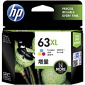 HP 63XL 63 INK CARTRIDGE HIGH YIELD TRI COLOUR PACK CYAN YELLOW MAGENTA