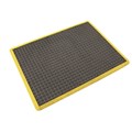 MAT ANTIFATIGUE AIR GRID 900 X 1200MM BLACKYELLOW BORDER