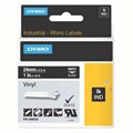 LABELLING TAPE DYMO 1805432 RHINO INDUSTRIAL LABEL TAPE VINYL 24MM WHITE ON BLACK