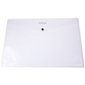 DOCUMENT WALLET BANTEX STANDARD PP BUTTON CLOSURE A3 CLEAR