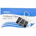 CLIP FOLDBACK INITIATIVE 25MM BLACK 12PK