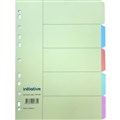 INITIATIVE DIVIDERS MANILLA 5 TAB A4 PASTEL COLOURS