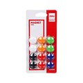 MAGNET ROUND MAGNETIC BUTTONS 20MM ASSORTED COLOURS 12PK