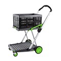 TROLLEY CLAX UTILITY CART FOLDING 60KG CAPACITY GREEN  BLACK