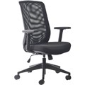CHAIR BURO MONDO GENE TASK HIGH MESH BACK ARMS BLACK