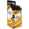 BIC CRISTAL ORIGINAL BALLPOINT PENS FINE BLACK BOX 50