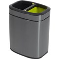 BIN COMPASS RECYCLING BIN RECTANGULAR TITANIUM 10 LITRE
