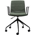 RAPIDLINE PIXEL SWIVEL 5 STAR BASE CHAIR WITH ARMS OLIVEBLACK