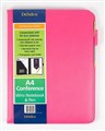 COMPENDIUM PORTFOLIO WITH A4 WIRO NOTEPAD  PEN 360MM X 260MM PINK 