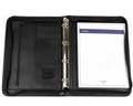 COMPENDIUM 4 RING BINDER PORTFOLIO WITH A4 NOTEPAD 360MM X 260MM BLACK