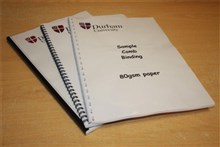 BINDING SERVICE INCLUDES CLEAR FRONT COVER & BOARD BACK COVER