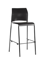 STOOL BURO MAXIM BARSTOOL BLACK/BLACK VINYL CHAIR