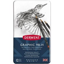 PENCIL LEAD DERWENT GRAPHIC SKETCHING SET TIN 12PK