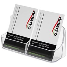 BUSINESS CARD HOLDER DEFLECTO 70401 TWIN VERTICAL CLEAR