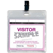 ZIONS WCVSFR VISITORS PASS PLASTIC WALLETS 25PK
