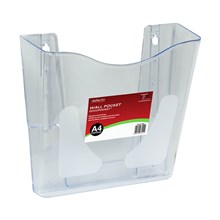 BROCHURE HOLDER DEFLECTO DOCUPOCKET 63001 PORTRAIT CLEAR