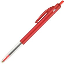 BALLPOINT PEN BIC CLIC RETRACTABLE MEDIUM RED 10PK